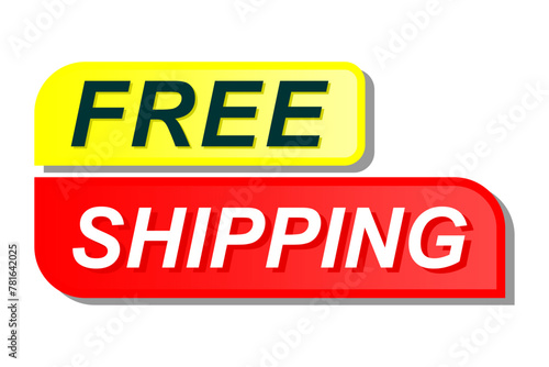 Free shipping tag. Banner design template for marketing. Special offer promotion or retail. background banner modern graphic design for store shop, online store, website, landing page