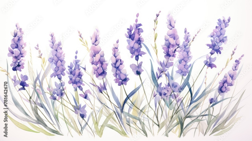 Fototapeta premium lavender flowers isolated on white