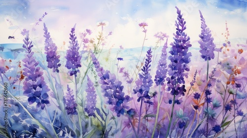 lavender field in the morning © NAK