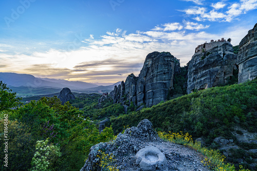 The Meteora is a rock formation in northwestern Greece, hosting one of the largest and most precipitously built complexes of Eastern Orthodox monasteries, second in importance only to Mount Athos.