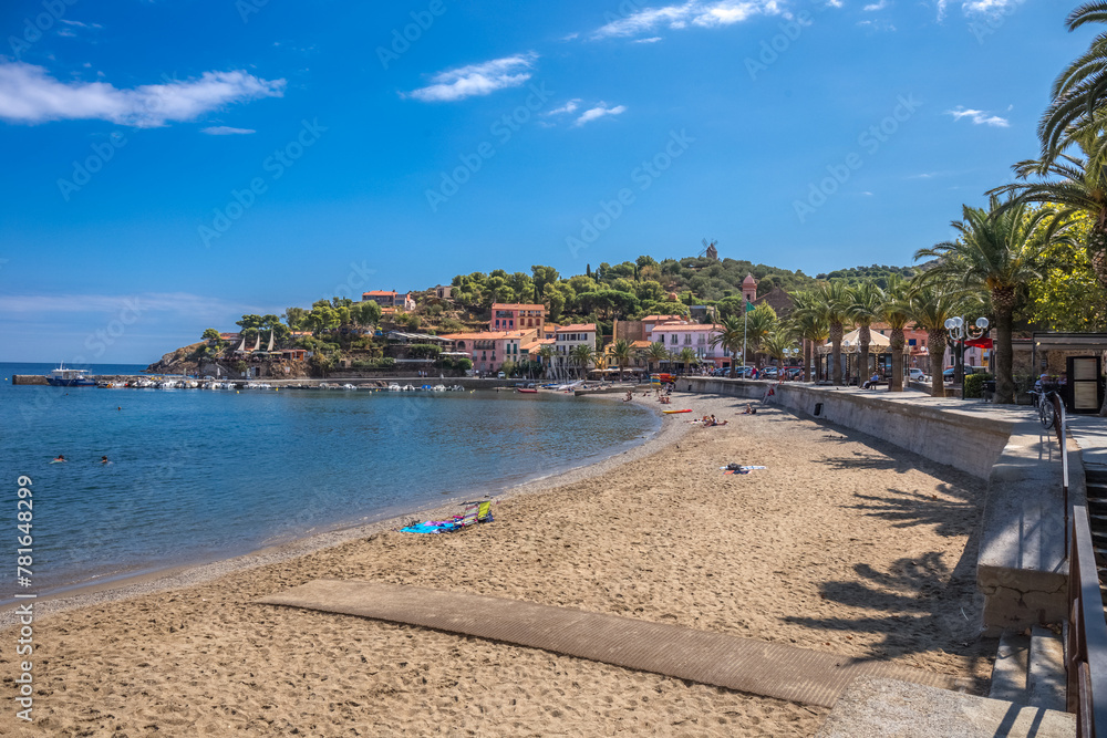 The beach Port d'Avall in Collioure, France