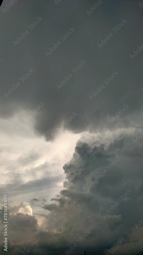 Dramatic Atmosphere: Clouds Gather Over Vibrant Blooms Dramatic Atmosphere: Clouds Gather Over Vibrant Blooms