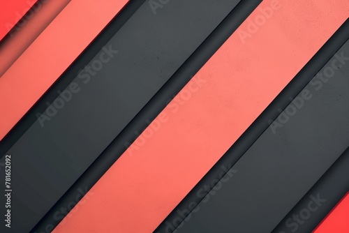 Modern background with diagonal lines in black and coral red photo