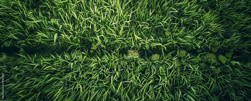 A large green grass field A large green grass field