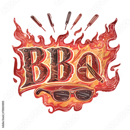 BBQ themed t-shirt design, 