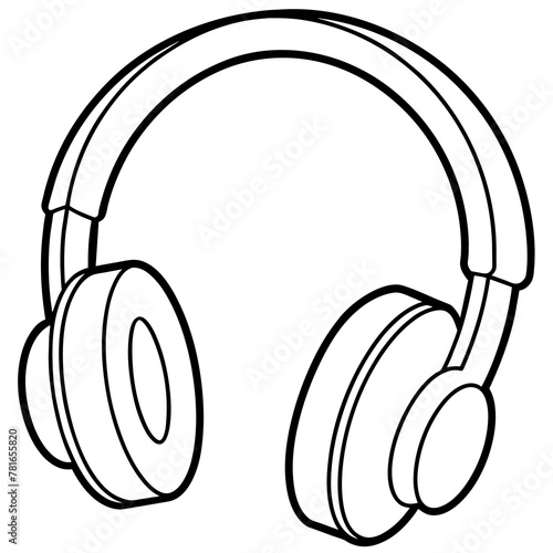 headphones on white background
