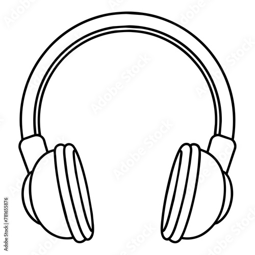 headphones on white background