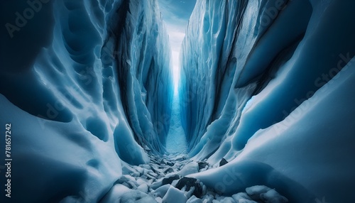 crevasse in polar area photo