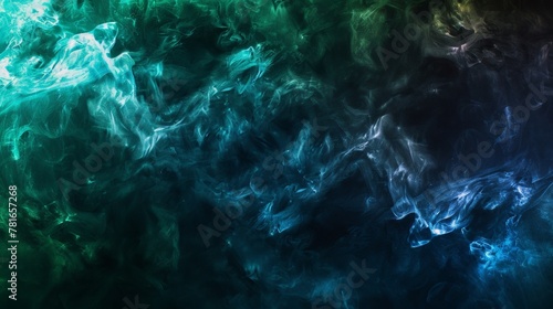 Colorful smoke swirl in dim space © 2rogan
