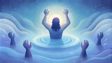 Baptism is like a birth where the person being baptized is born again in the Spirit and becomes a new creation in Christ. This process involves