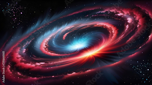 Beautiful Whirlpool Galaxy Background, Stunning Galactic Beauty, Majestic Spiral Nebula, Enigmatic Cosmic Phenomenon(Generative AI)