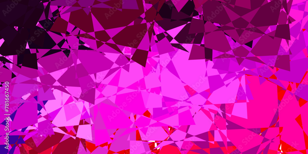 Obraz premium Light Purple, Pink vector layout with triangle forms.