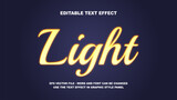 Editable Text Effect Light 3D Vector Template