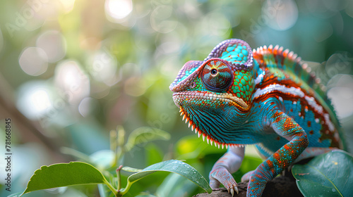  A beautiful chameleon in nature © Jula Isaeva 