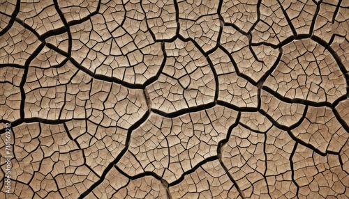 Cracked earth texture of the dried earth with clay and sand severe photo