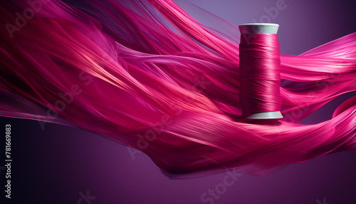 spool of colorful yarn, generative ai photo