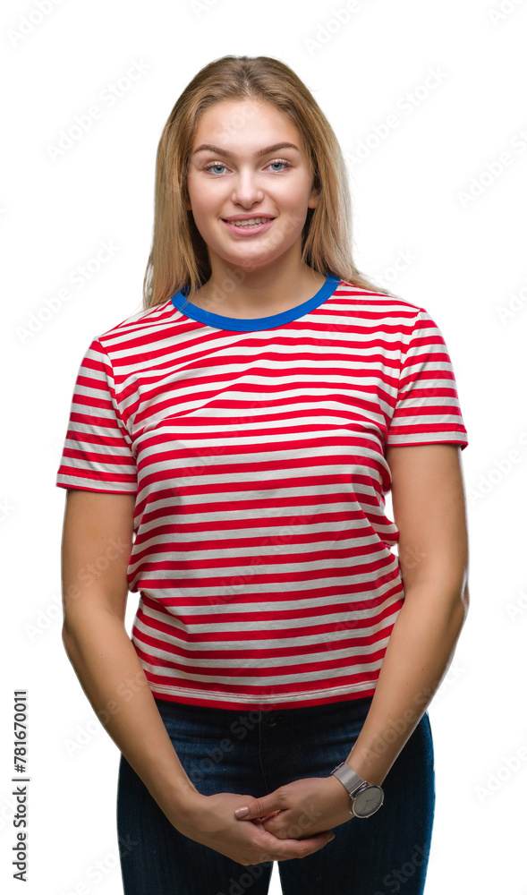 Young caucasian woman over isolated background with a happy and cool smile on face. Lucky person. Young caucasian woman over isolated background with a happy and cool smile on face. Lucky person.