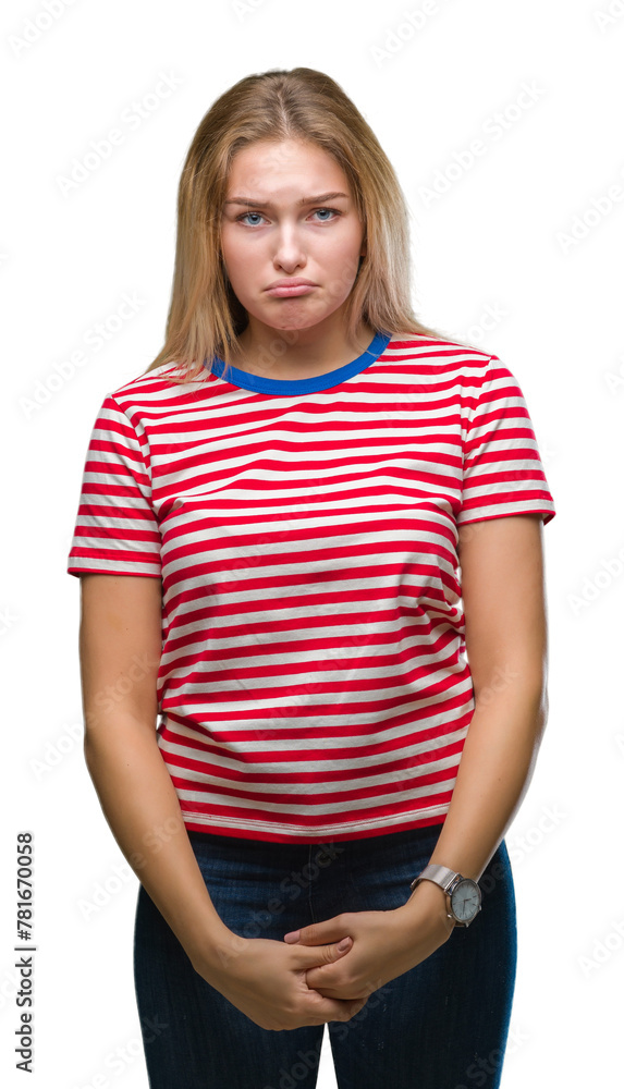 Young caucasian woman over isolated background depressed and worry for distress, crying angry and afraid. Sad expression. Young caucasian woman over isolated background depressed and worry for distress, crying angry and afraid. Sad expression.