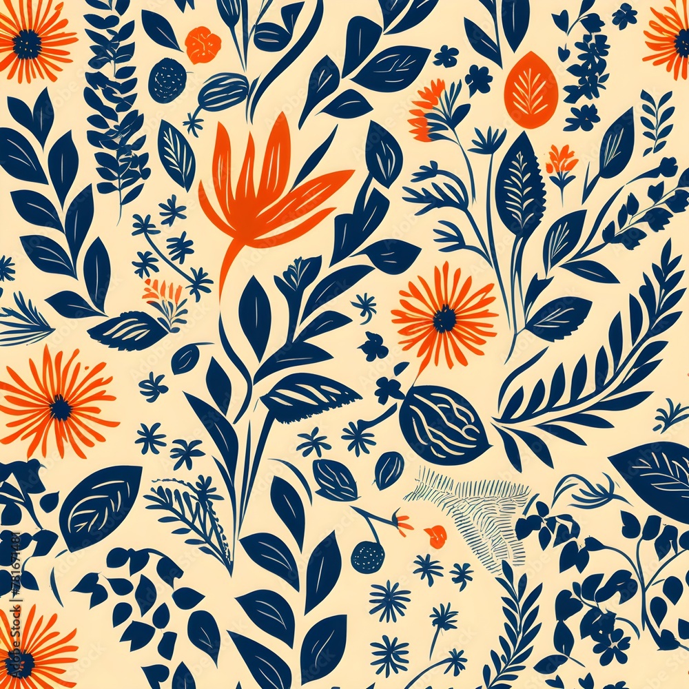 Seamless floral vector design