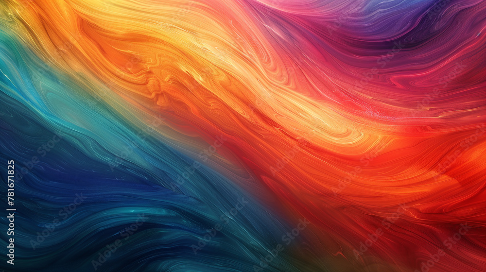 dynamic swirls of vibrant colors blending together on a canvas