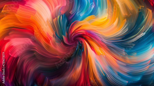 dynamic swirls of vibrant colors blending together on a canvas