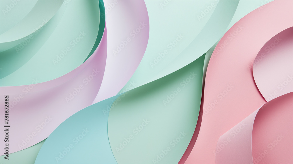 Abstract background with paper cut shapes in pastel colors Abstract background with paper cut shapes in pastel colors
