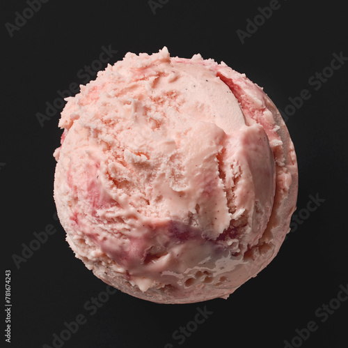 pink ice cream ball