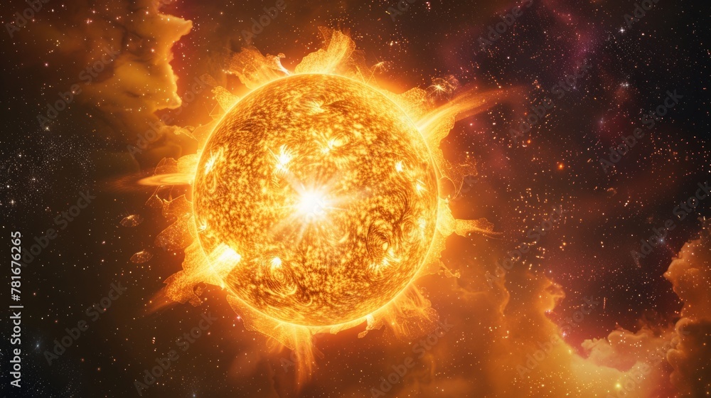 ANIMATION OF A SUN generative ai