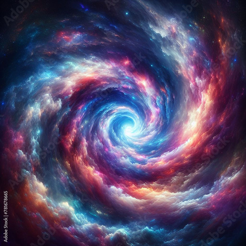 background with space spiral,