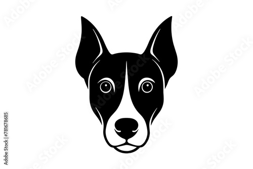 Dog Head silhouette  vector art illustration © Moriom