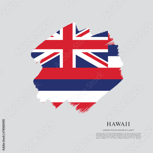 Flag of the State of Hawaii. United States of America