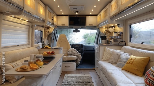 motorhome interior, recreational vehicles, vans, interior, interiors, kitchen, caravans, camping, trailer,