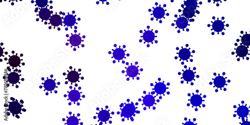 Light blue, red vector texture with disease symbols.