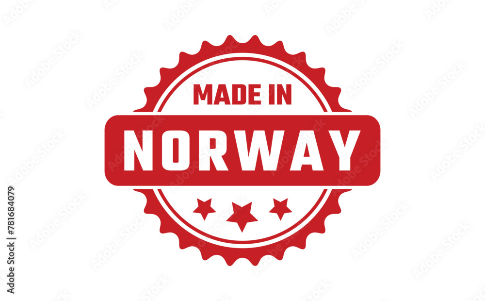 Made In Norway Rubber Stamp
