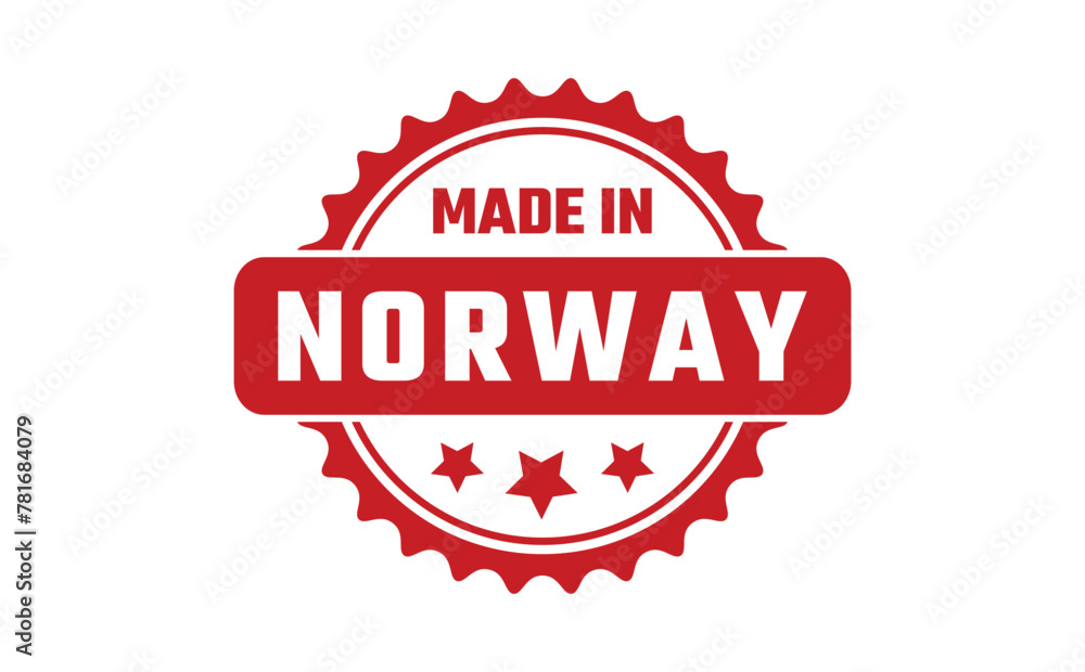 Made In Norway Rubber Stamp Made In Norway Rubber Stamp