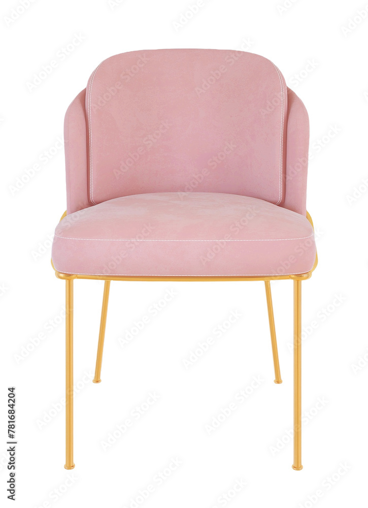 Pink armchair isolated on transparent background furniture store collection Pink armchair isolated on transparent background furniture store collection