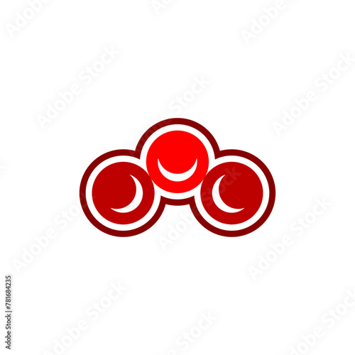 red blood cells symbol vector logo
