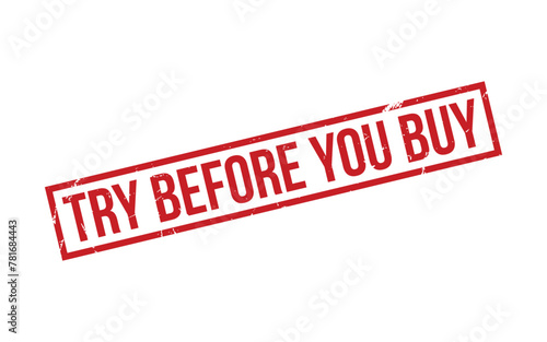 Try Before You Buy Rubber Stamp Seal Vector