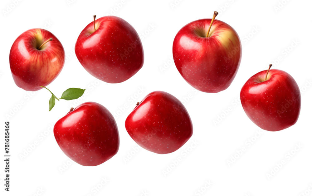 Flying Apples Isolated on White Background Flying Apples Isolated on White Background