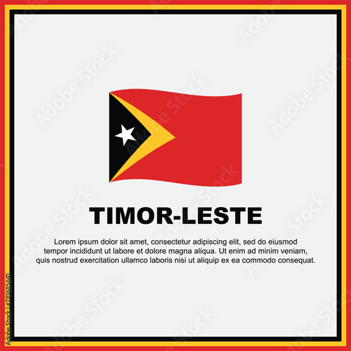 Timor Leste Flag Background Design Template. Timor Leste Independence Day Banner Social Media Post. Timor Leste Banner