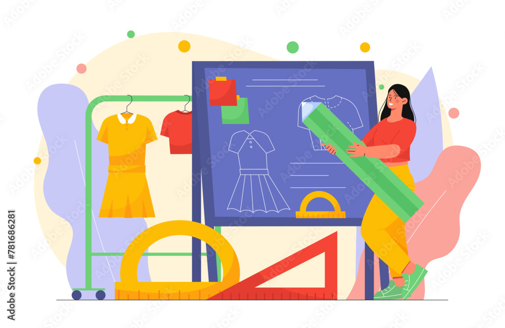Clothes designer vector concept Clothes designer vector concept