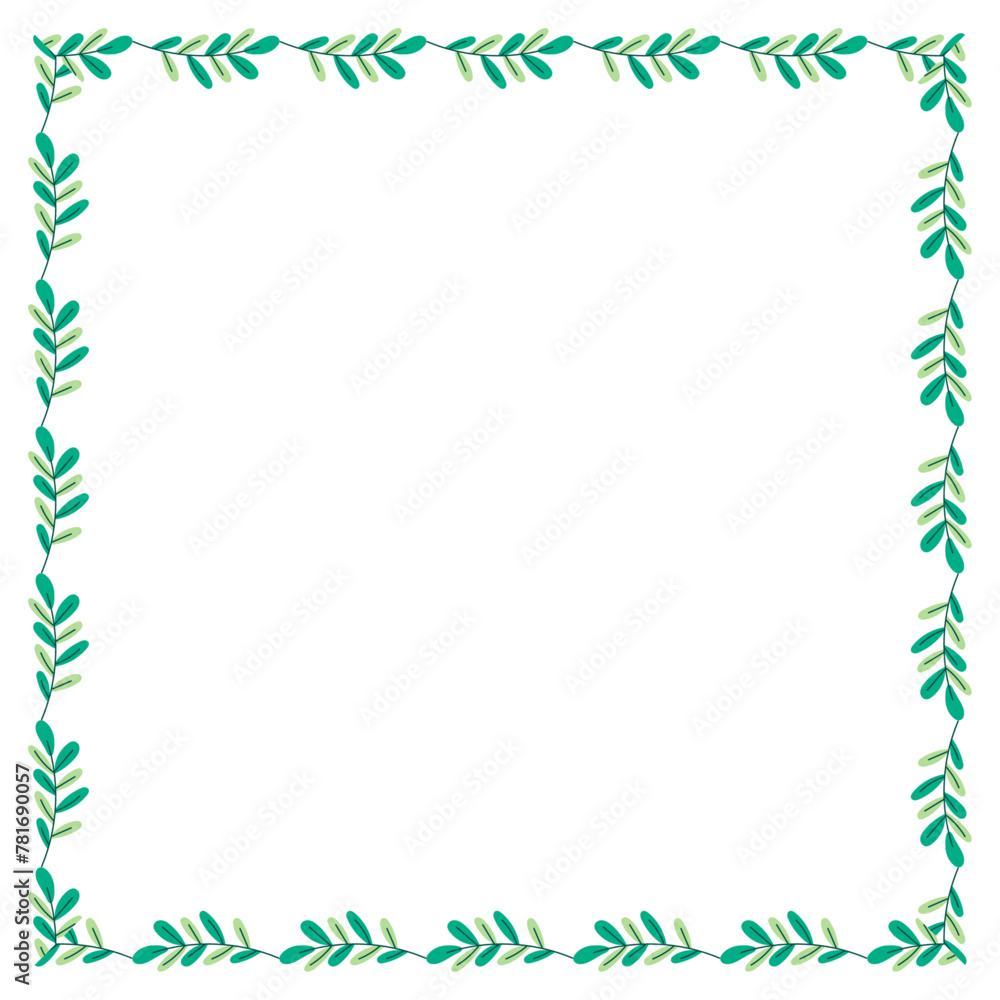 Vector hand drawn spring floral frame on white Vector hand drawn spring floral frame on white