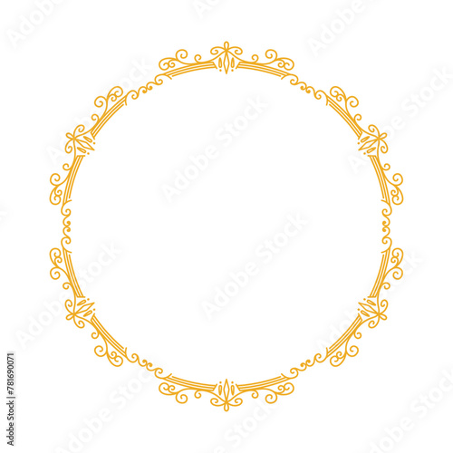 vector hand drawn ornamental frame on white background