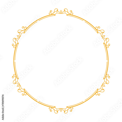 vector hand drawn ornamental frame on white background
