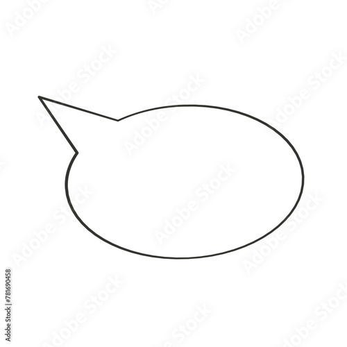 vector hand drawn speech bubble doodle illustration