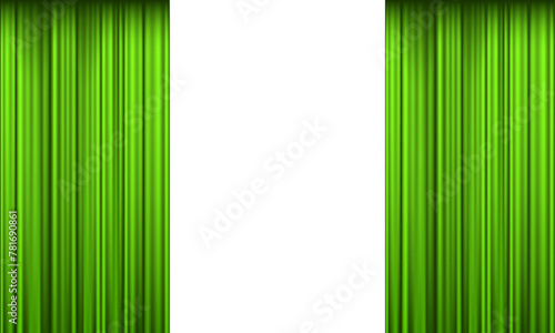 vector theater stage green curtains realistic vector