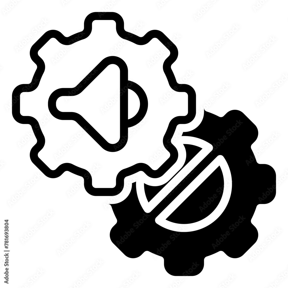 Disable Sound icon, glyph icon style Disable Sound icon, glyph icon style