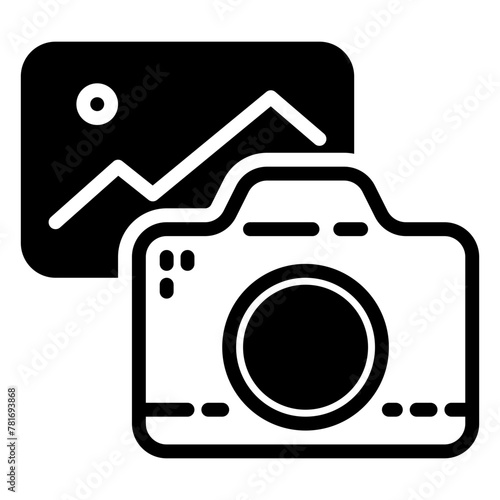 Photo icon, glyph icon style