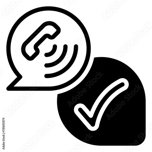 Accept icon, glyph icon style