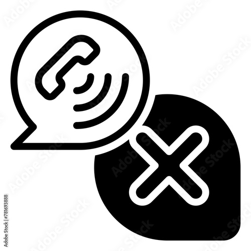 Reject icon, glyph icon style